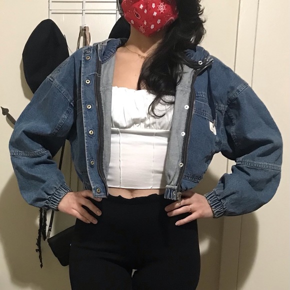 Denim Bomber Jacket - Picture 3 of 10